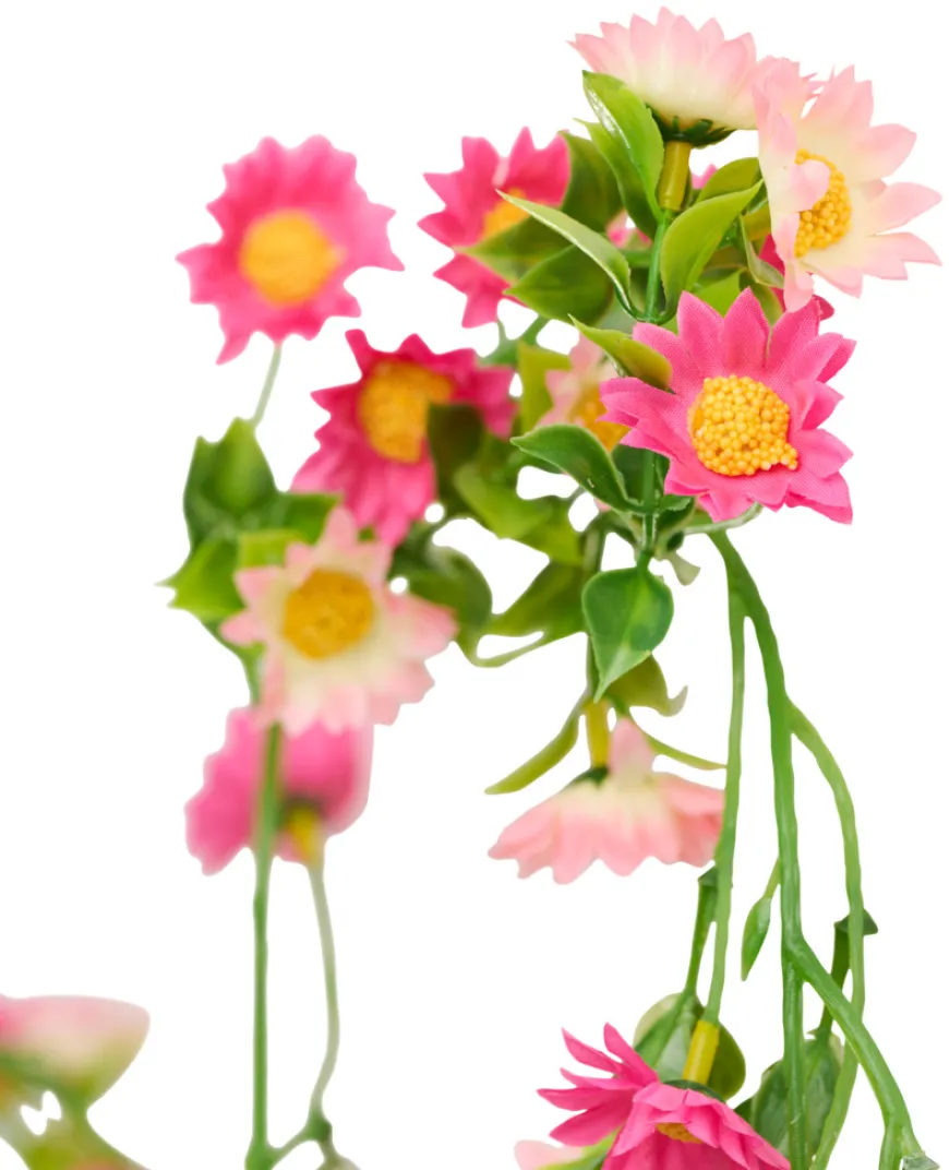 Kunstig blomsterranke rosa 210 cm