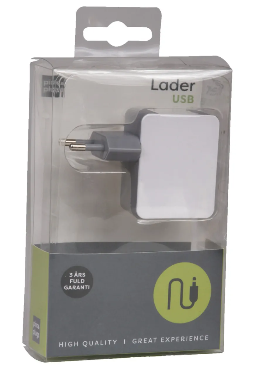 Lader med 2 USB porter
