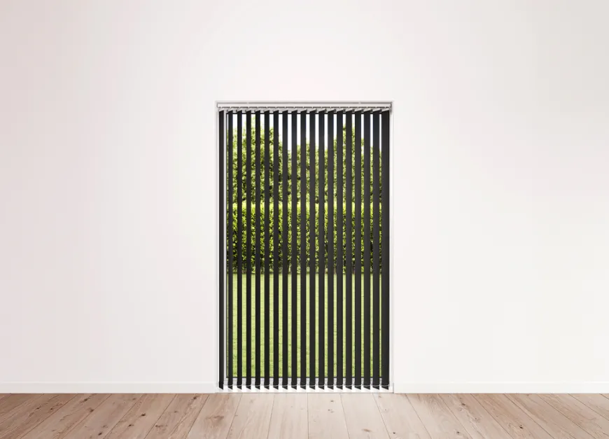 Lamellgardin svart 100 x 250 cm