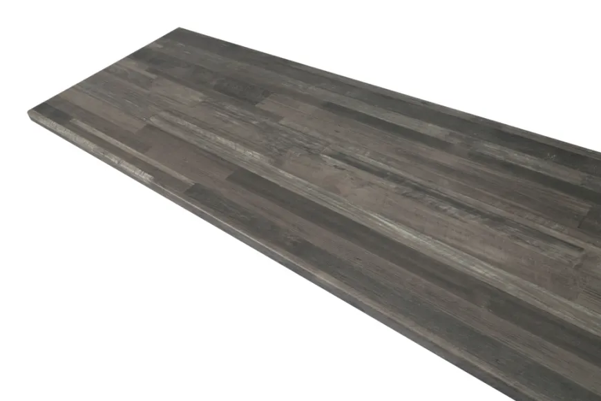 Laminatbenkeplate svart/grå tre 28 mm x 61 x 300 cm