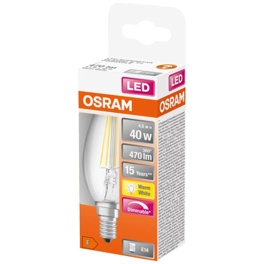 LED-pære kerte 5W Osram