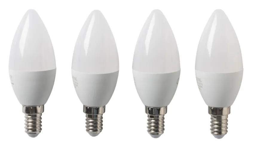LED-pære 4-pk mignon E14 4,9 W
