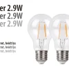 LED-pærer standard 2,9 W E27 - 2-pk.