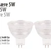 LED-spotpære 5 W GU5,3 - 2-pk.