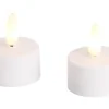LED-telys m/3D flamme 4 stk.