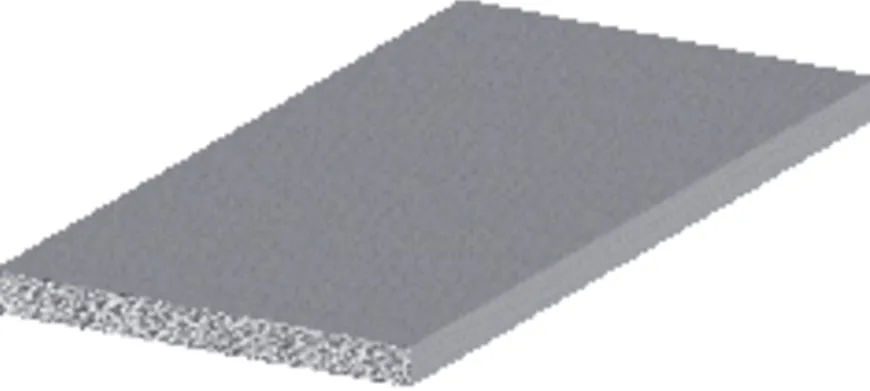 Listprofil flat aluminium - 2 x 25 mm x 1 meter