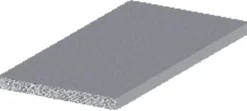 Listprofil flat aluminium - 2 x 15 mm x 2 meter