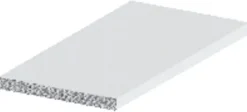 Listprofil flat hvit - 2 x 25 mm x 1 meter
