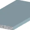 Listprofil flat sølv - 2 x 25 mm x 1 meter