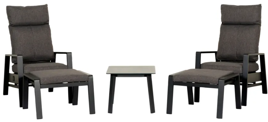 Loungesett Maryland 5 deler m/regulering - Sunlife®