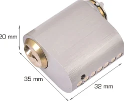 Låssylinder oval 7-stift - 2 stk.