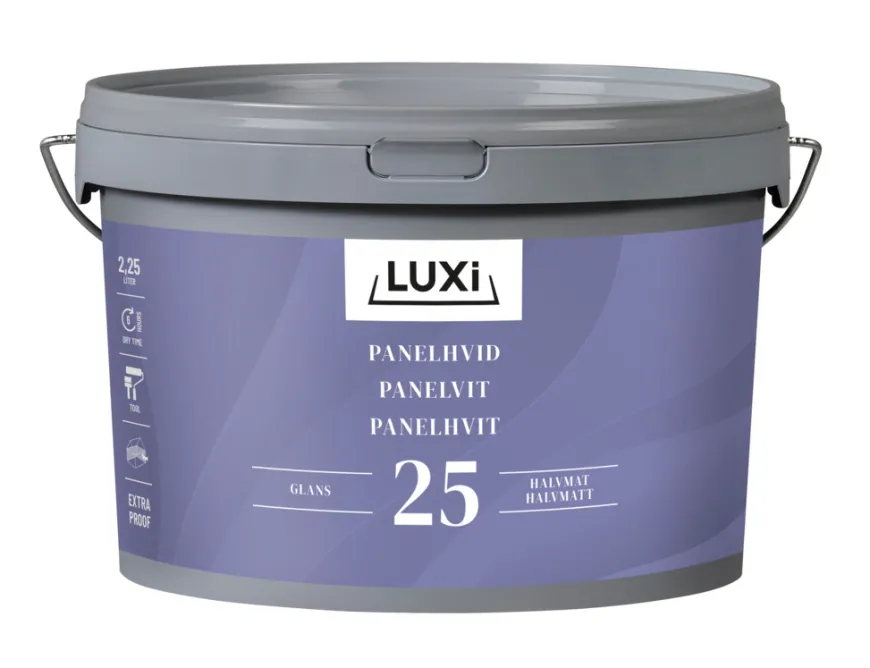 Luxi panelhvit ekstra robust - 2,5 liter
