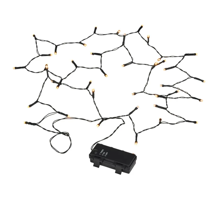 Lysslynge m/timer 40 LED-pærer 1,9 meter