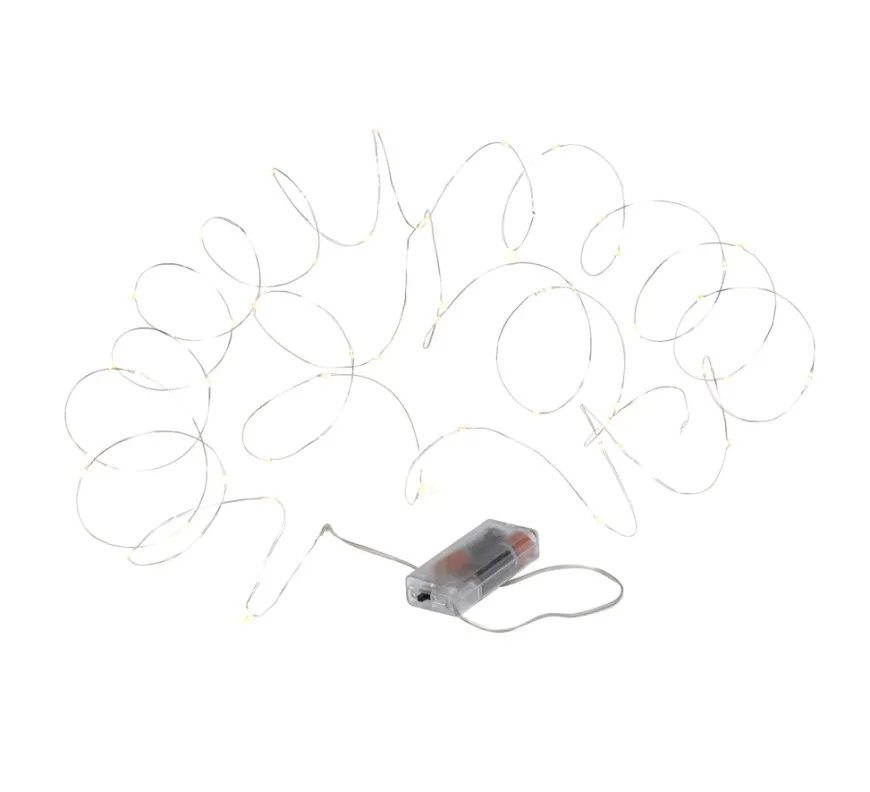 Lysslynge wire 50 LED-pærer 4,9 meter