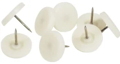 Møbelknotter Ø30 mm hvit plast 8 stk.