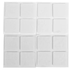 Møbelknotter selvklebende 25 x 25 mm hvit - 16 stk.
