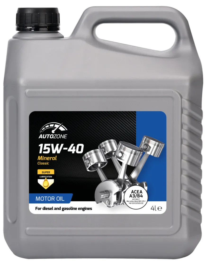 Motorolje mineralsk 15W-40 - 4 liter