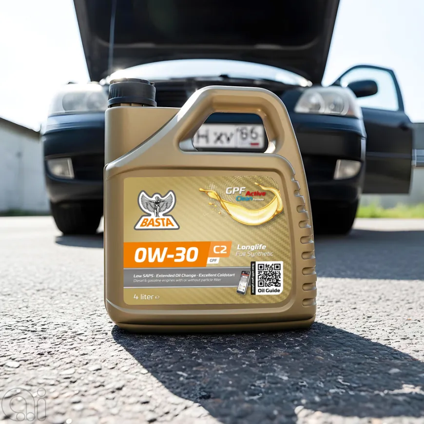 Motorolje 0W-30 C2 fullsyntetisk - 4 liter