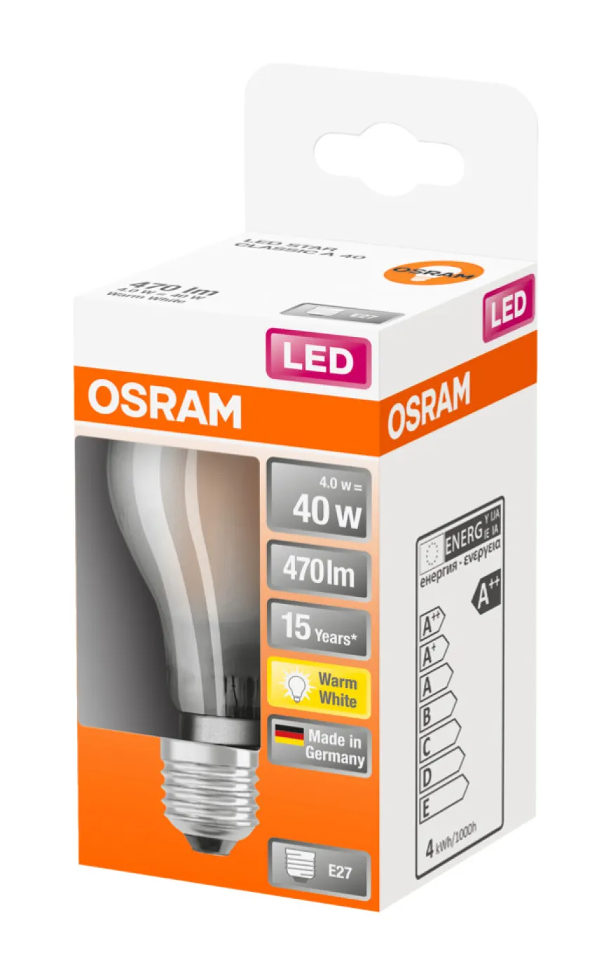 Osram LED Star Classic E27 matt standardpære 4 W
