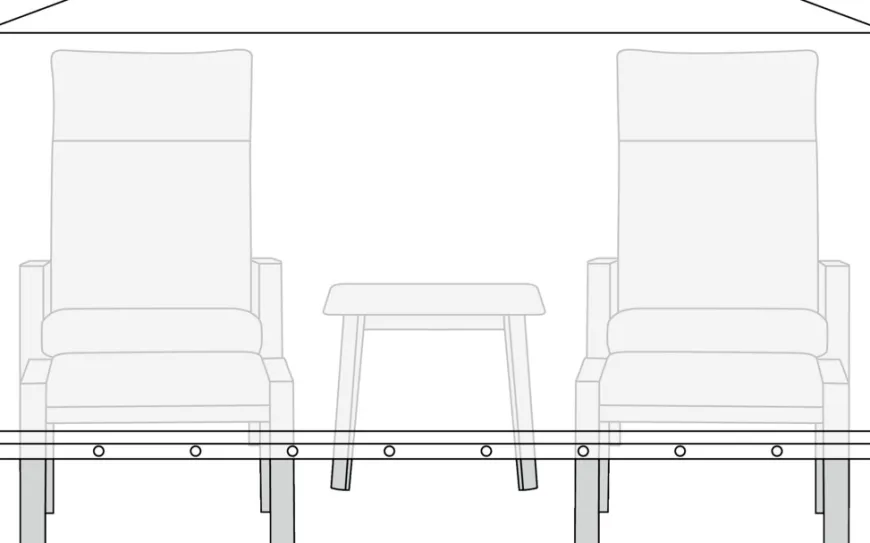 Overtrekk til hagemøbelsett L170 x B130 x H85 cm - Sunlife