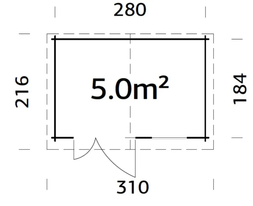 Palmako redskapsbod Peter 3 296 x 200 cm