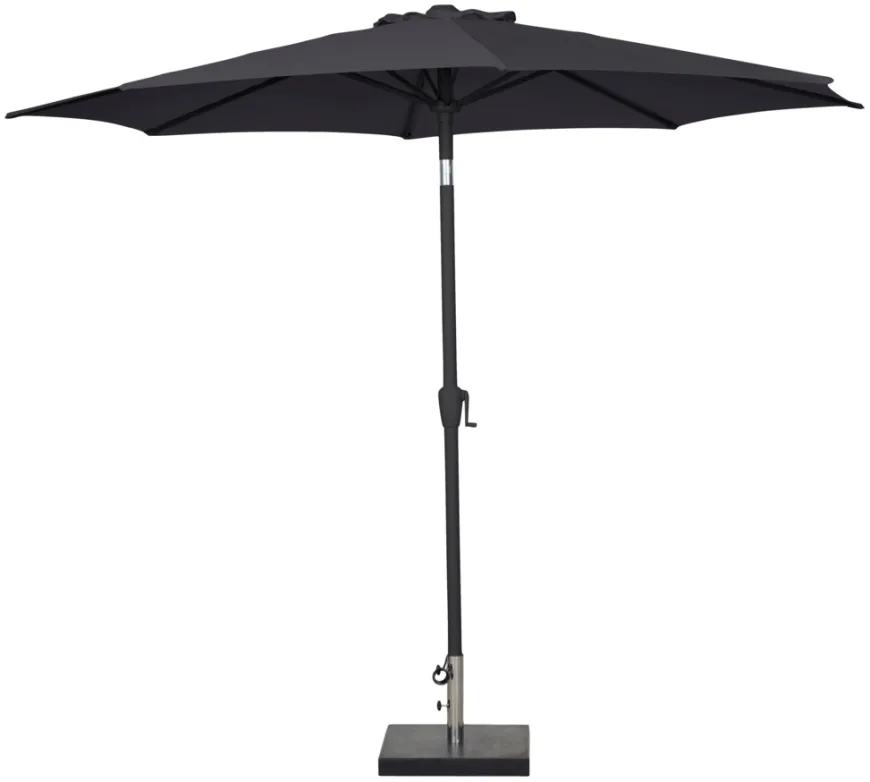 Parasoll Arizona svart m/sveiv & tilt svart Ø300 - Sunlife®