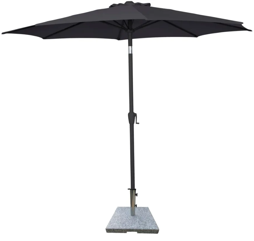 Parasoll Arizona svart m/sveiv & tilt svart Ø300 - Sunlife®