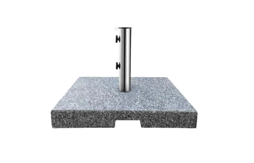 Parasollfot Freetown 50 x 50 x 6 cm grå granitt - Sunlife®