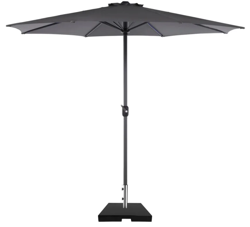 Parasollfot Freetown 50x50x6 cm svart granitt - Sunlife®