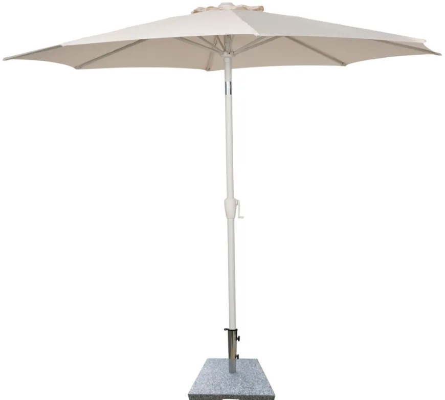 Parasoll Nevada grå m/sveiv & tilt Ø 300 cm - Sunlife®