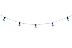 Partykjede med 10 LED-pærer i multifarger