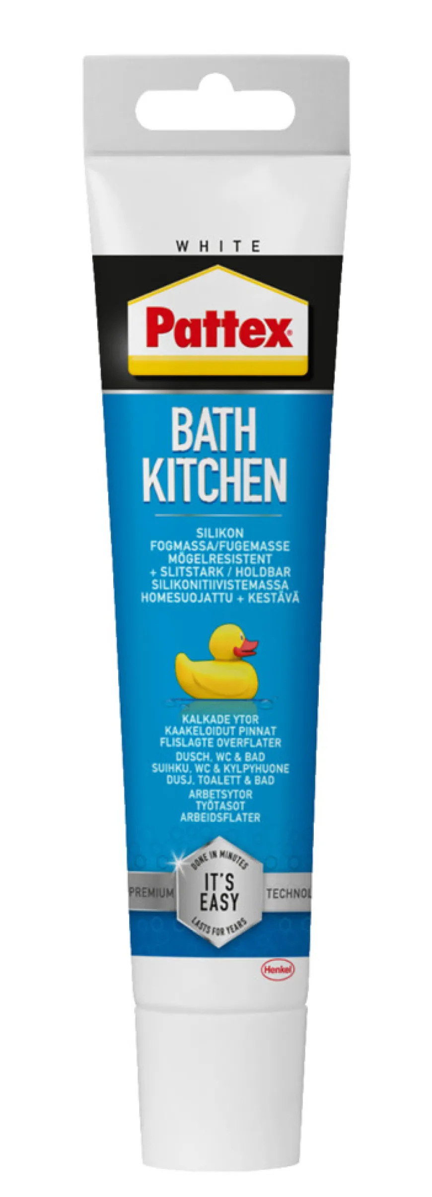 Pattex Silikonfuge bad & kjøkken hvit 50 ml