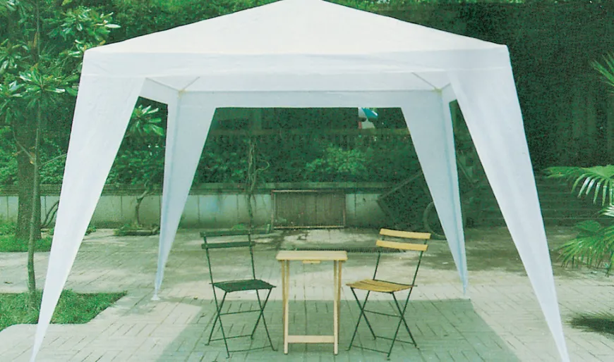 Paviljong Lido 3x3 m metall og hvit PE - Sunlife®