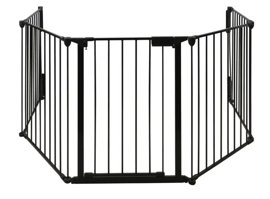 Peisgitter svart 5-delt 135 x 72,5 x 115 cm - Glöd