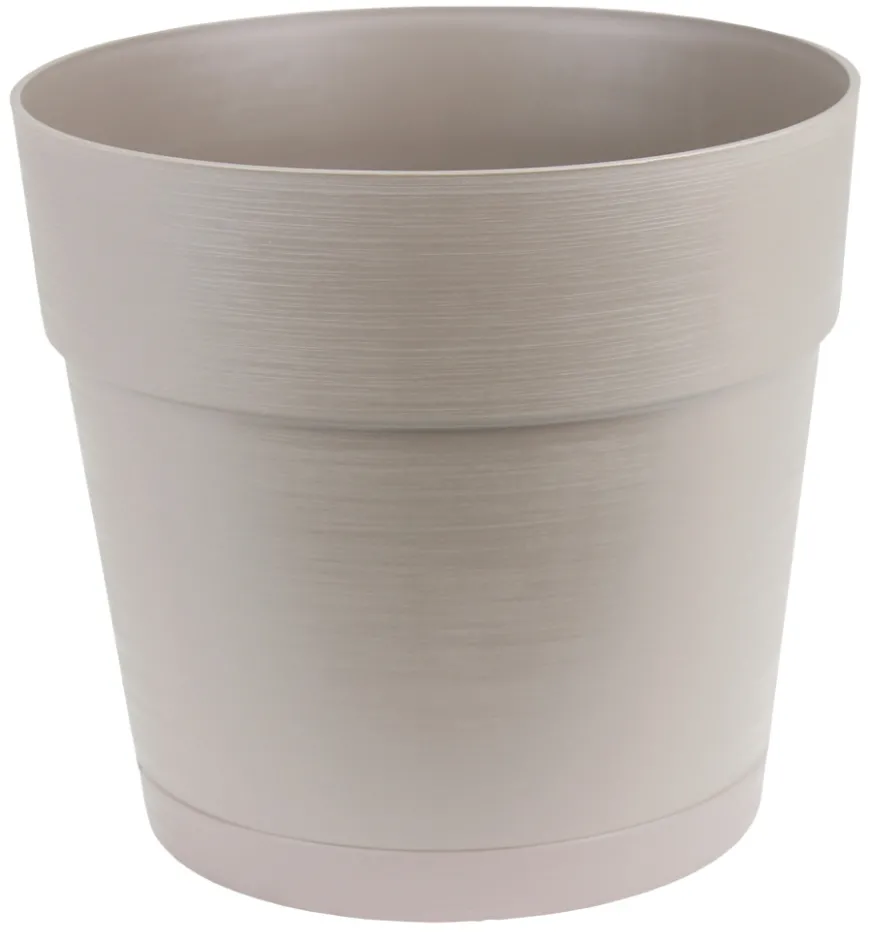 Plastpotte varm grå Ø29 cm