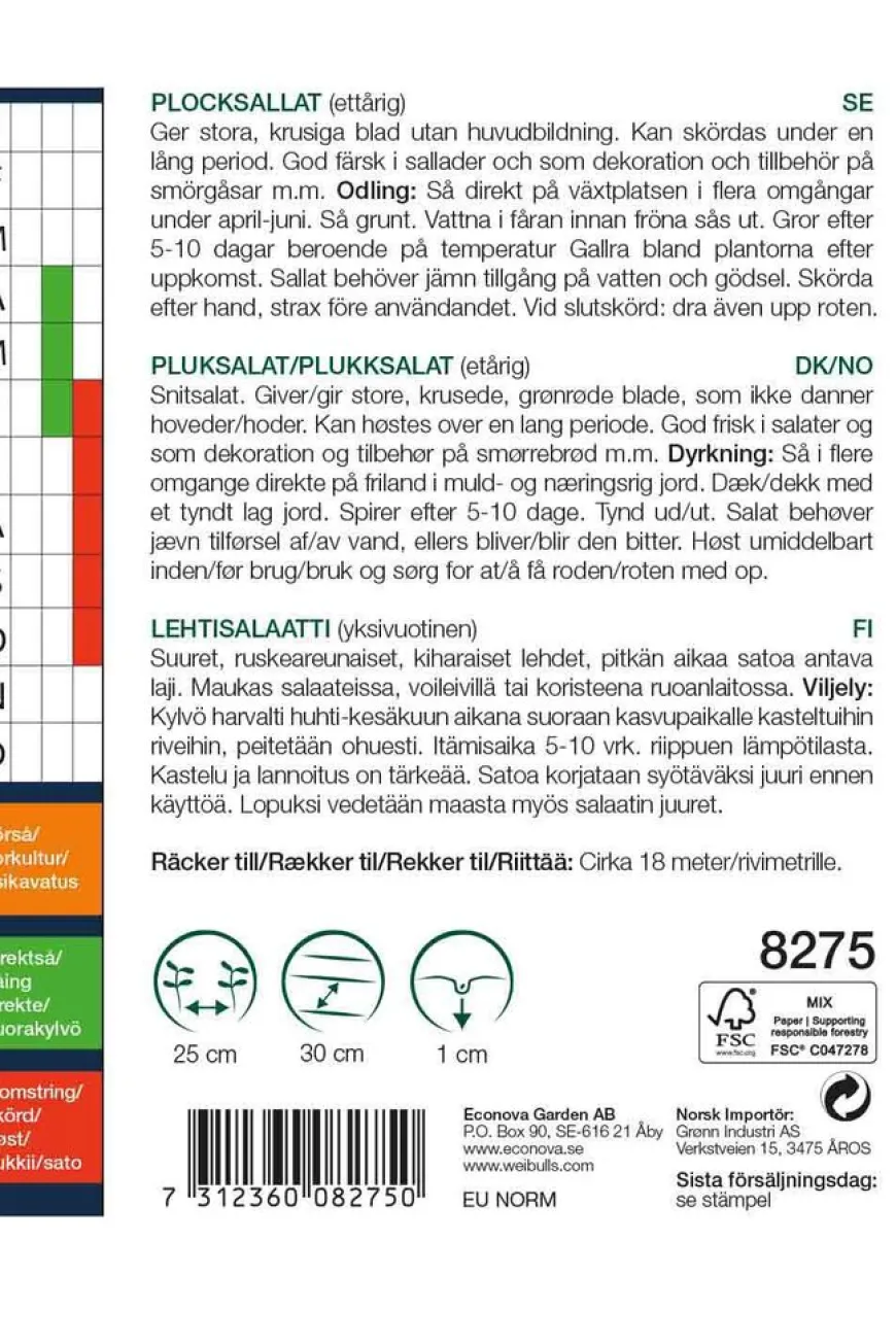 Plukksalat - 'Amerikanischer Brauner'