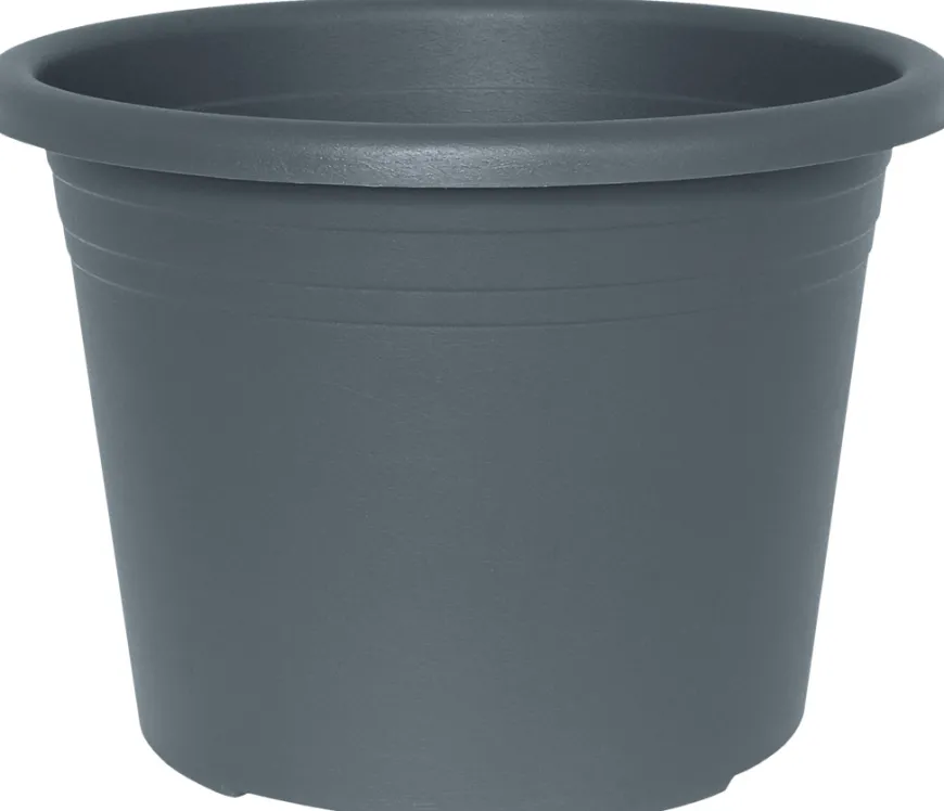 Potte Cylindro plast grå Ø12 cm