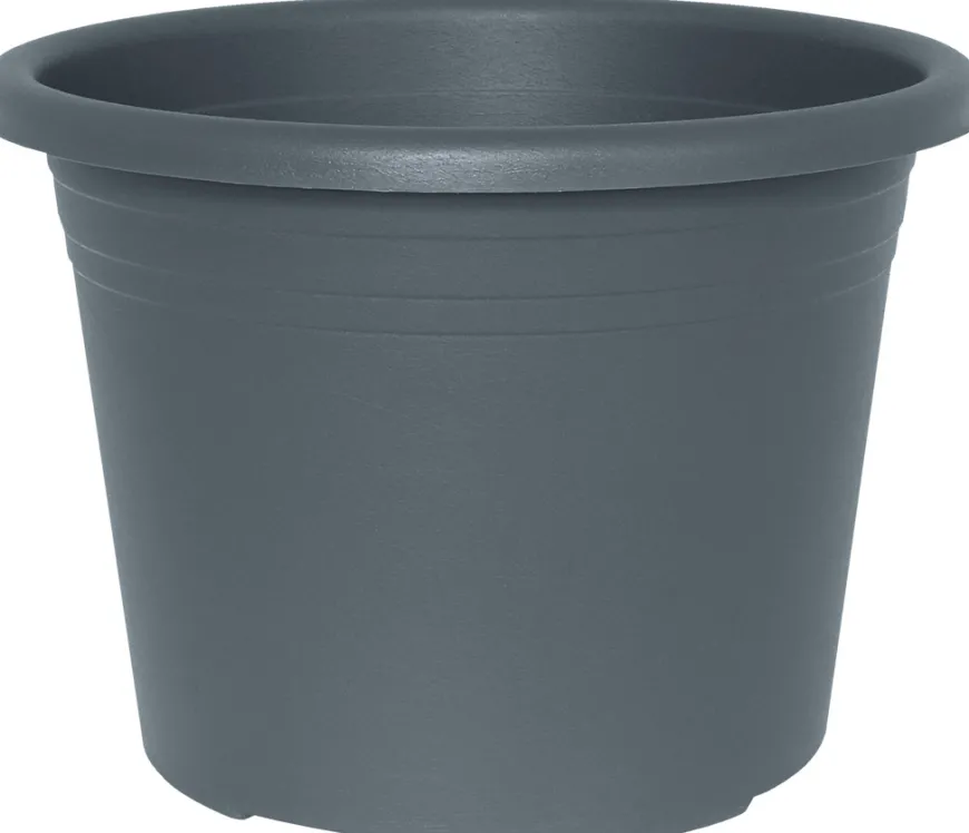 Potte Cylindro plast grå Ø40 cm