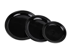 Pottefat blank svart Ø21 cm