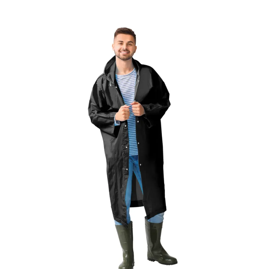 Regnfrakk svart onesize