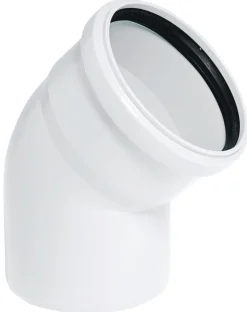 Rørbøyning hvit PP 50 x 30 gr