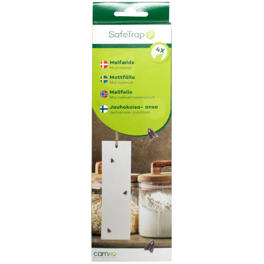 SafeTrap melmøllfelle med feromon - 4 ark