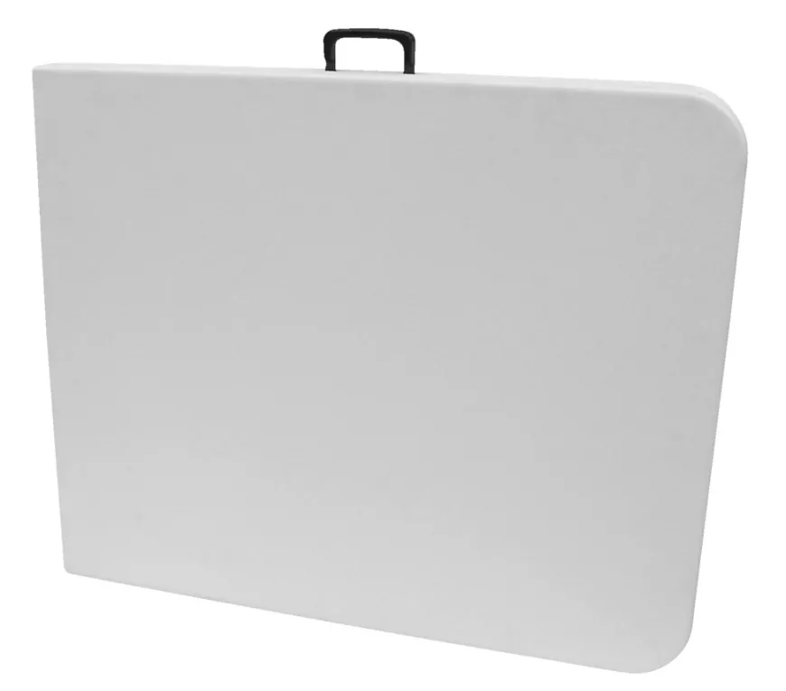 Sammenleggbart bord stål/plast 180 x 75 cm hvit