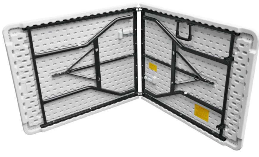 Sammenleggbart bord stål/plast 180 x 75 cm hvit