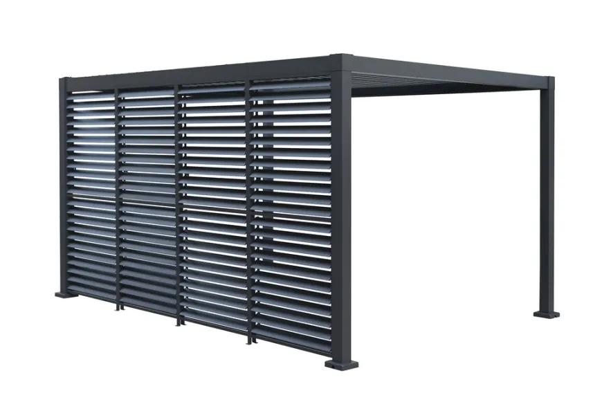 Sidepanel med justerbare lameller til pergola 4 meter - Outfit