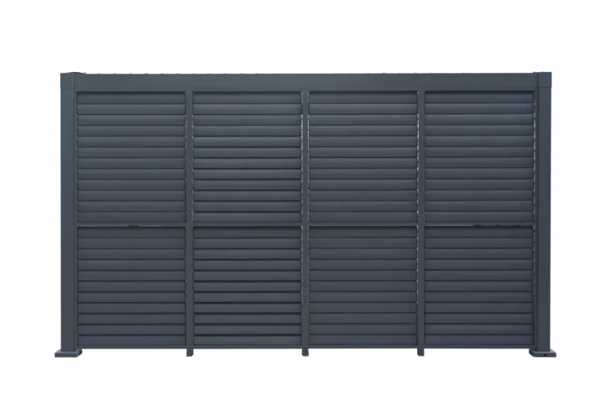 Sidepanel med justerbare lameller til pergola 4 meter - Outfit