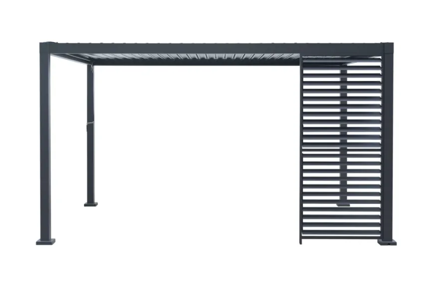 Sidepanel med justerbare lameller til pergola 4 meter - Outfit