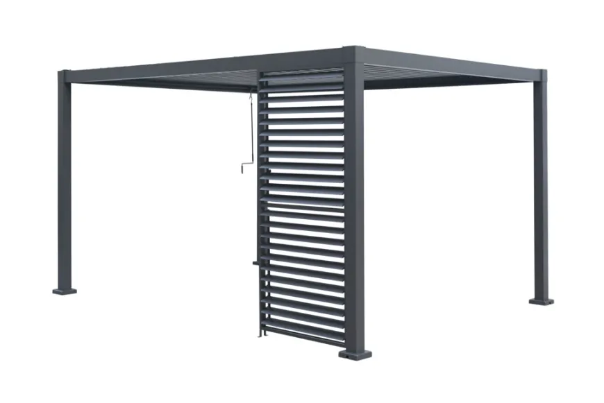 Sidepanel med justerbare lameller til pergola 4 meter - Outfit