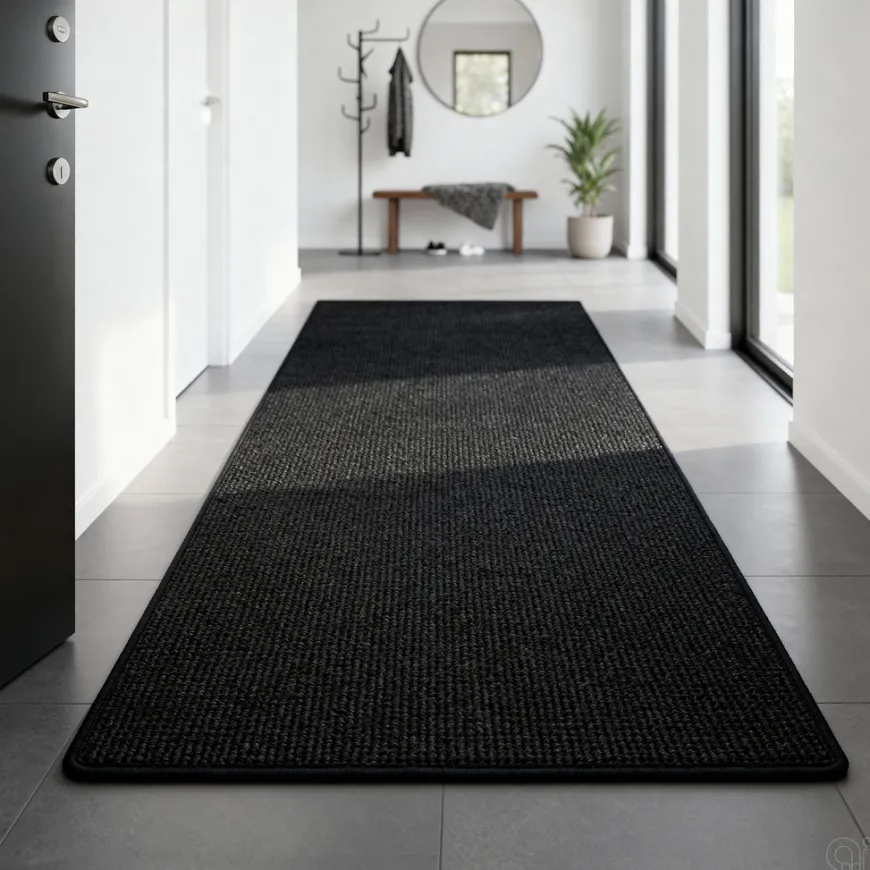 Sisalteppe svart 70 x 140 cm