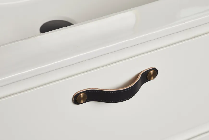Skinnhåndtak 12,8 cm svart 2-pk.